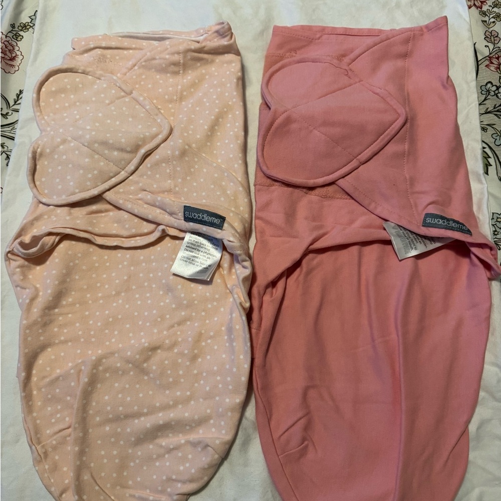 SwaddleMe Soft Pink and Light Peach Baby Wraps